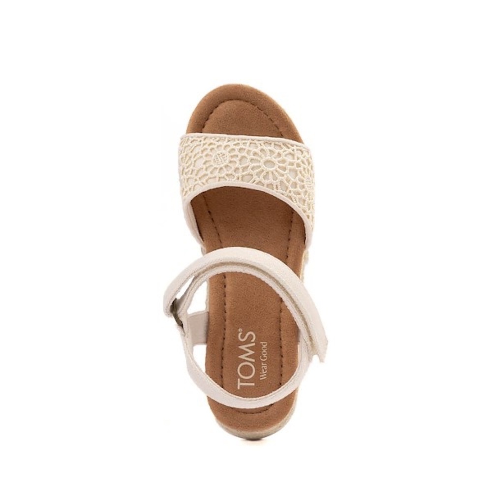 Toms Cream Crochet Espadrille Sandals - Picture 4 of 9